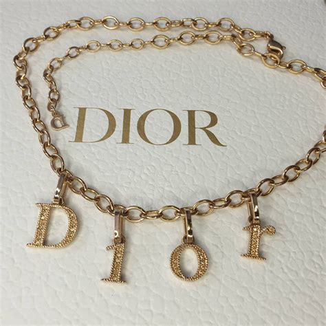 dior revolution necklace|dior necklace gold letters.